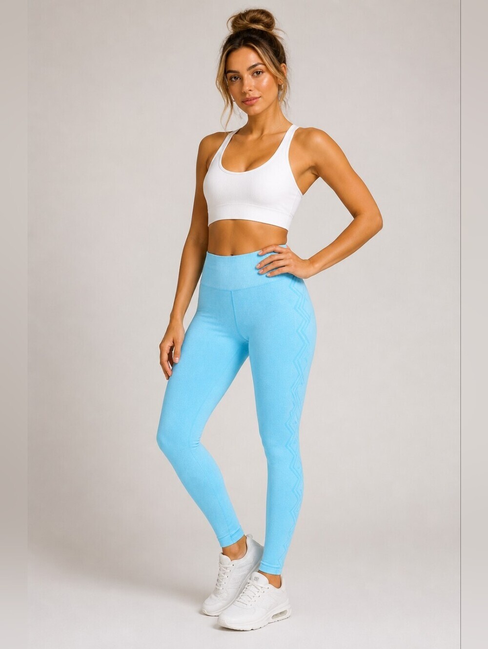 NUX Heather Leggings Blue S NWT